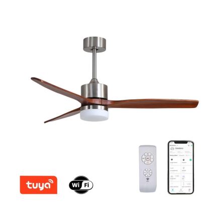 Immax NEO 07165-S - LED Griestu ventilators ELEGANTE LED/18W/230V ozols Wi-Fi Tuya + tālvadības pults