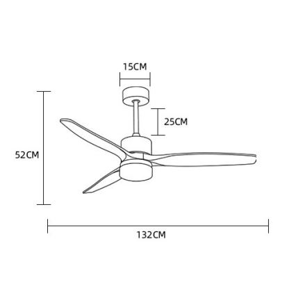 Immax NEO 07165-S - LED Griestu ventilators ELEGANTE LED/18W/230V ozols Wi-Fi Tuya + tālvadības pults