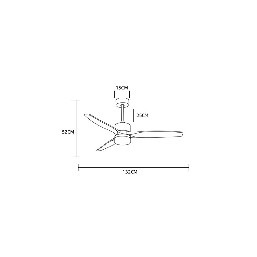 Immax NEO 07165-S - LED Griestu ventilators ELEGANTE LED/18W/230V ozols Wi-Fi Tuya + tālvadības pults