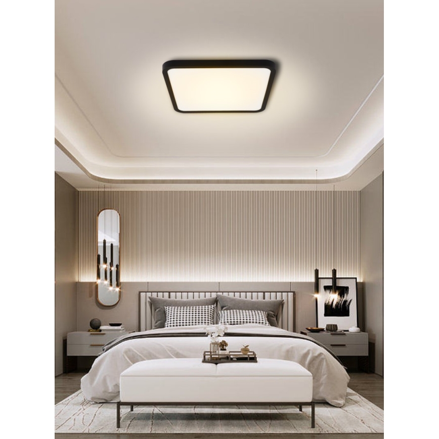 Immax NEO 07167-B40 - LED RGB+CCT Aptumšojama griestu lampa NEO LITE TUDO LED/50W/230V Wi-Fi Tuya melna + tālvadības pults