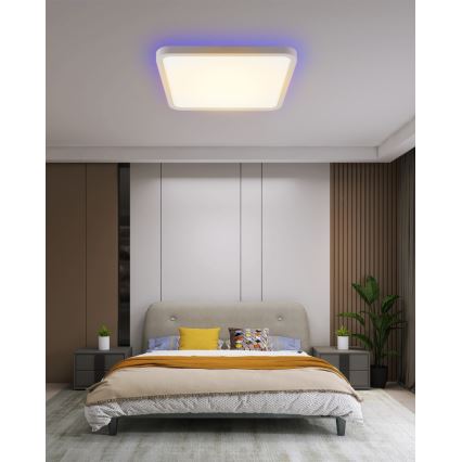 Immax NEO 07168-W40 - LED RGB+CCT Aptumšojama griestu lampa NEO LITE TUDO LED/50W/230V Wi-Fi Tuya balta + tālvadības pults