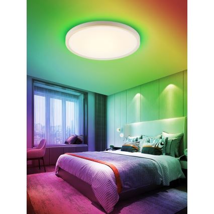 Immax NEO 07169-W60 - LED RGB+CCT Aptumšojama griestu lampa NEO LITE TUDO 65W/230V 2700-6500K Wi-Fi Tuya + tālvadības pults balta