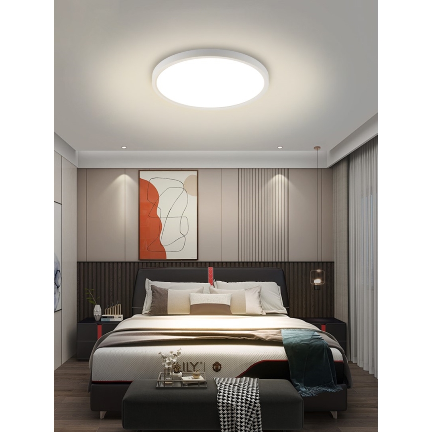 Immax NEO 07169-W60 - LED RGB+CCT Aptumšojama griestu lampa NEO LITE TUDO 65W/230V 2700-6500K Wi-Fi Tuya + tālvadības pults balta