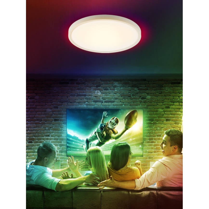 Immax NEO 07169-W60 - LED RGB+CCT Aptumšojama griestu lampa NEO LITE TUDO 65W/230V 2700-6500K Wi-Fi Tuya + tālvadības pults balta