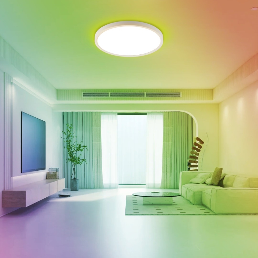 Immax NEO 07169-W60 - LED RGB+CCT Aptumšojama griestu lampa NEO LITE TUDO 65W/230V 2700-6500K Wi-Fi Tuya + tālvadības pults balta