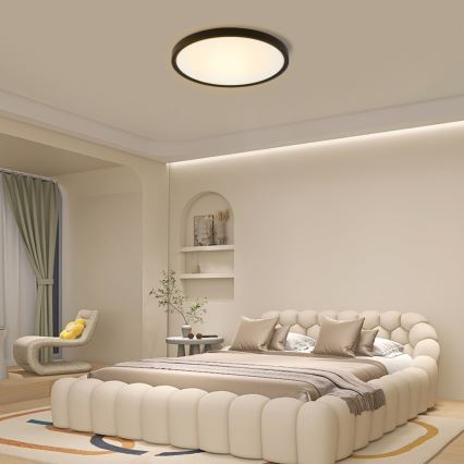 Immax NEO 07170-B60 - LED RGB+CCT Aptumšojama griestu lampa NEO LITE TUDO LED/65W/230V 2700-6500K Wi-Fi Tuya melna + tālvadības pults