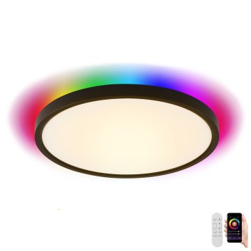 Immax NEO 07170-B60 - LED RGB+CCT Aptumšojama griestu lampa NEO LITE TUDO LED/65W/230V 2700-6500K Wi-Fi Tuya melna + tālvadības pults