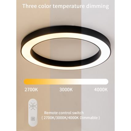 Immax NEO 07210L - LED Aptumšojama griestu lampa PASTEL LED/68W/230V 95 cm melna Tuya + tālvadības pults