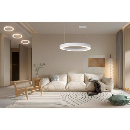 Immax NEO 07214L - LED Aptumšojama lustra ar auklu PASTEL LED/68W/230V 2700-6500K balta 95 cm Tuya + tālvadības pults