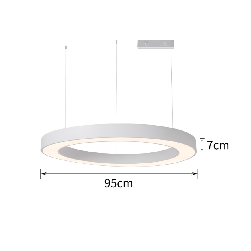 Immax NEO 07214L - LED Aptumšojama lustra ar auklu PASTEL LED/68W/230V 2700-6500K balta 95 cm Tuya + tālvadības pults