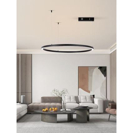 Immax NEO 07215L - LED Aptumšojama lustra ar auklu FINO LED/60W/230V 80 cm melna Tuya + tālvadības pults