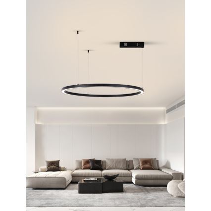 Immax NEO 07215L - LED Aptumšojama lustra ar auklu FINO LED/60W/230V 80 cm melna Tuya + tālvadības pults