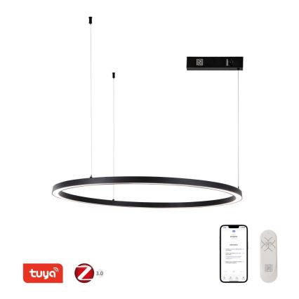 Immax NEO 07215L - LED Aptumšojama lustra ar auklu FINO LED/60W/230V 80 cm melna Tuya + tālvadības pults