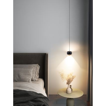 Immax NEO 07219L - LED Aptumšojama lustra ar auklu DORMINE LED/6W/230V matēts melna Tuya + tālvadības pults