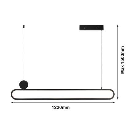 Immax NEO 07231L - LED Aptumšojama lustra ar auklu NEO LITE OVALE LED/50W/230V 2700-6500K Wi-Fi Tuya + tālvadības pults