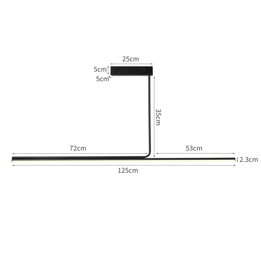 Immax NEO 07235L - LED Aptumšojama lustra ar stieni NEO LITE ASTA LED/28W/230V Wi-Fi Tuya 2700-6500K + tālvadības pults