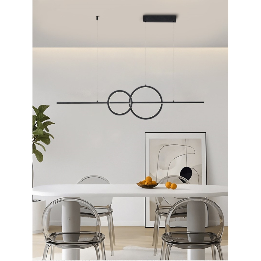 Immax NEO 07236L - LED Aptumšojama lustra ar auklu NEO LITE RONDAS LED/56W/230V Tuya Wi-Fi 2700-6500K + tālvadības pults