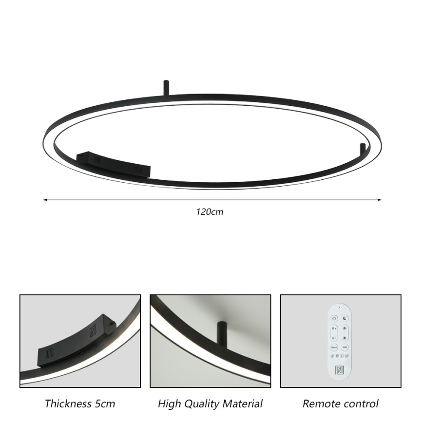 Immax NEO 07246-120 - LED Aptumšojama griestu lampa FINO LED/72W/230V 120 cm Tuya + tālvadības pults