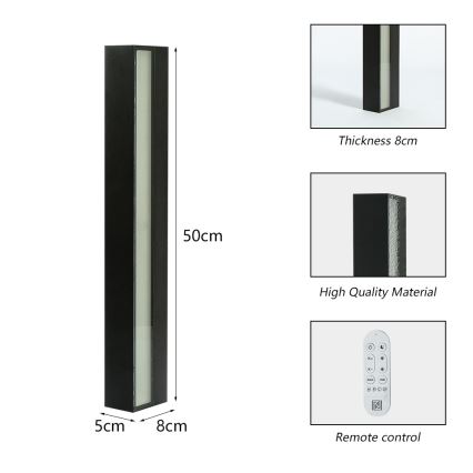 Immax NEO 07247L - LED Aptumšojama āra sienas lampa LINK LED/40W/230V Wi-Fi Tuya IP44 + tālvadības pults