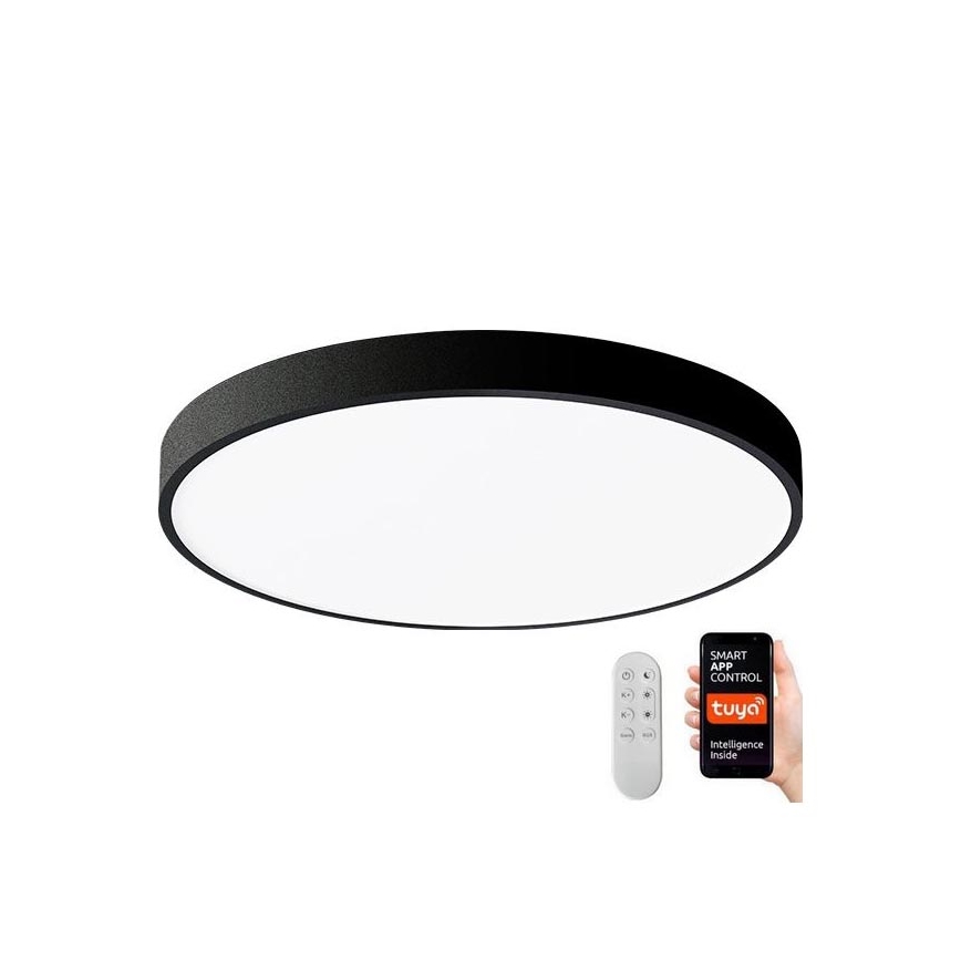 Immax NEO 07248L - LED Aptumšojama griestu lampa NEO LITE SEMPLICI LED/36W/230V 3000-6000K Wi-Fi Tuya melna + tālvadības pults