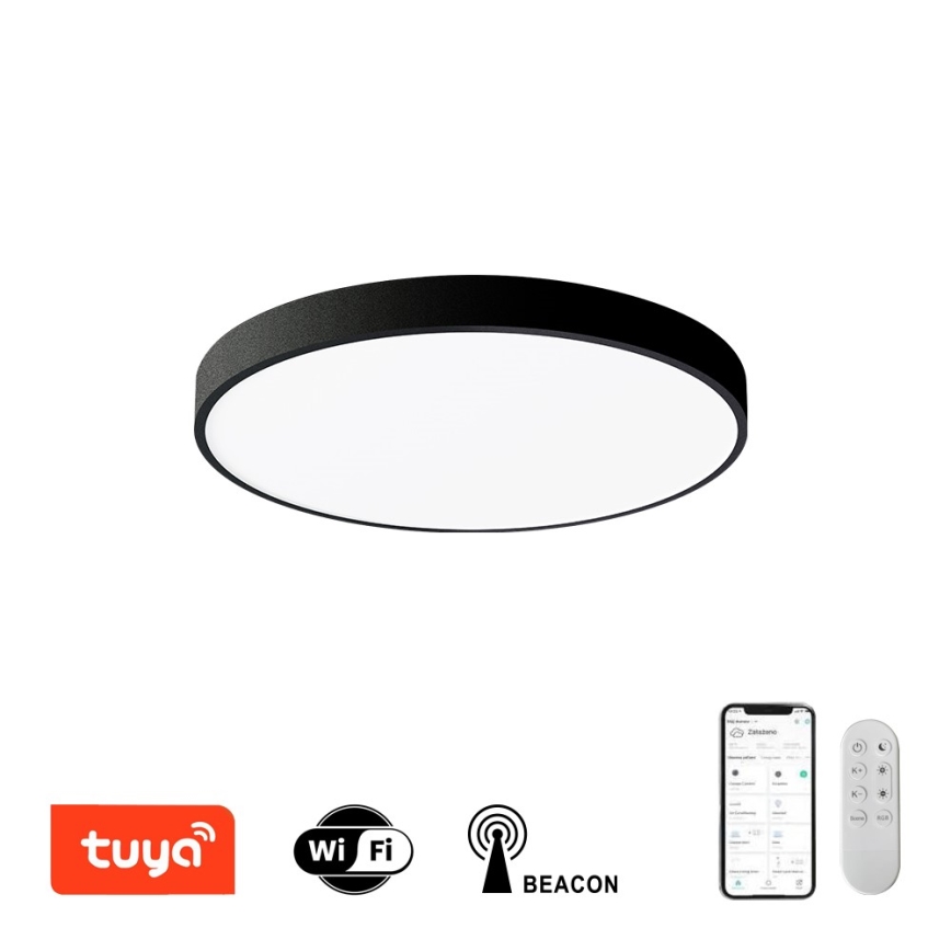 Immax NEO 07248L - LED Aptumšojama griestu lampa NEO LITE SEMPLICI LED/36W/230V 3000-6000K Wi-Fi Tuya melna + tālvadības pults