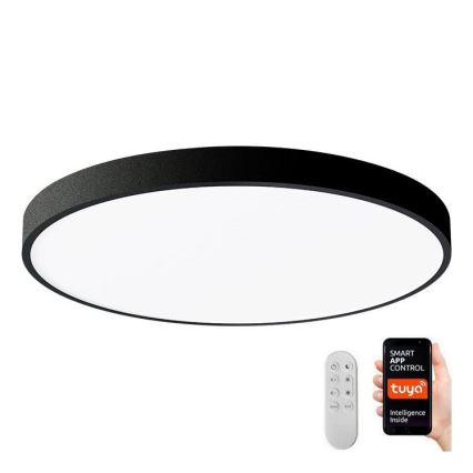 Immax NEO 07249L - LED Aptumšojama griestu lampa NEO LITE SEMPLICI LED/48W/230V 3000-6000K Wi-Fi Tuya melna + tālvadības pults