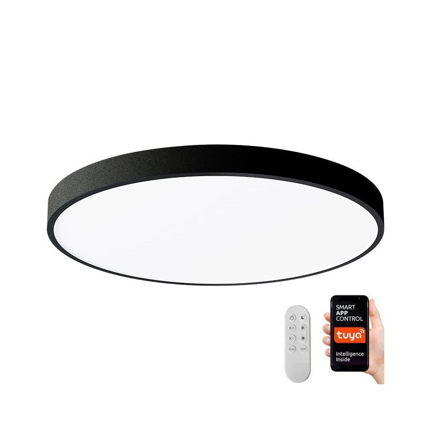 Immax NEO 07249L - LED Aptumšojama griestu lampa NEO LITE SEMPLICI LED/48W/230V 3000-6000K Wi-Fi Tuya melna + tālvadības pults