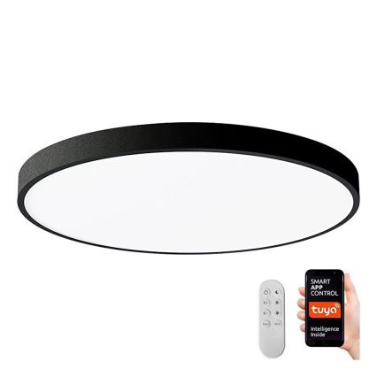Immax NEO 07250L - LED Aptumšojama griestu lampa NEO LITE SEMPLICI LED/60W/230V 3000-6000K Wi-Fi Tuya melna + tālvadības pults