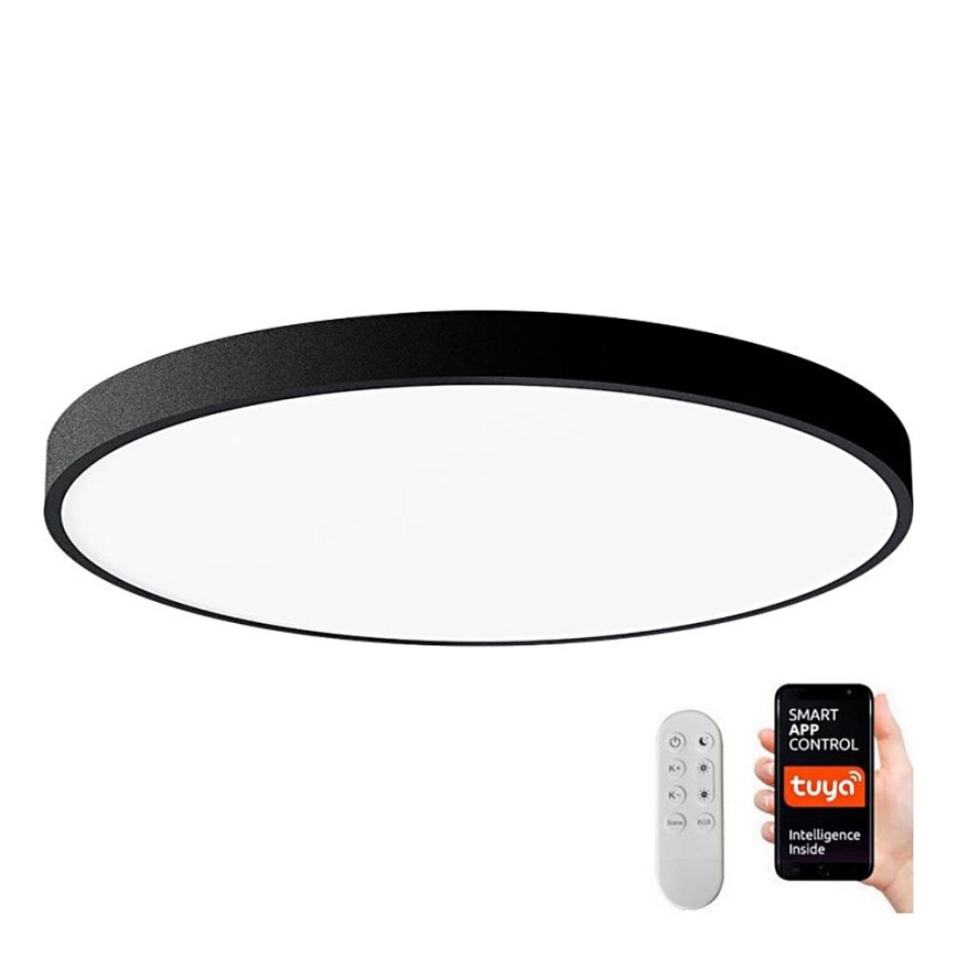 Immax NEO 07250L - LED Aptumšojama griestu lampa NEO LITE SEMPLICI LED/60W/230V 3000-6000K Wi-Fi Tuya melna + tālvadības pults