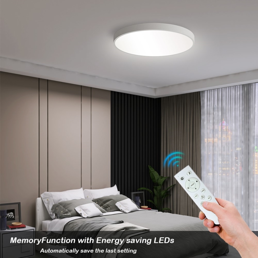 Immax NEO 07252L - LED Aptumšojama griestu lampa NEO LITE SEMPLICI LED/48W/230V 3000-6000K Wi-Fi Tuya balta + tālvadības pults