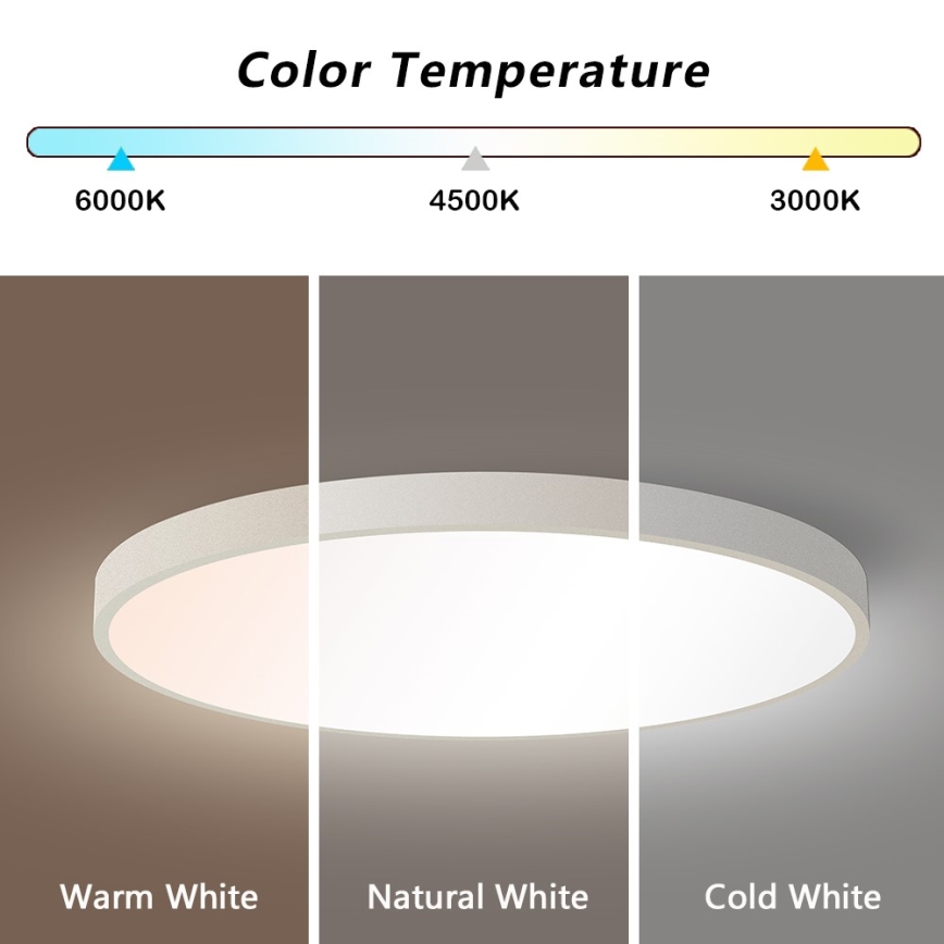 Immax NEO 07253L - LED Aptumšojama griestu lampa NEO LITE SEMPLICI LED/60W/230V 3000-6000K Wi-Fi Tuya balta + tālvadības pults