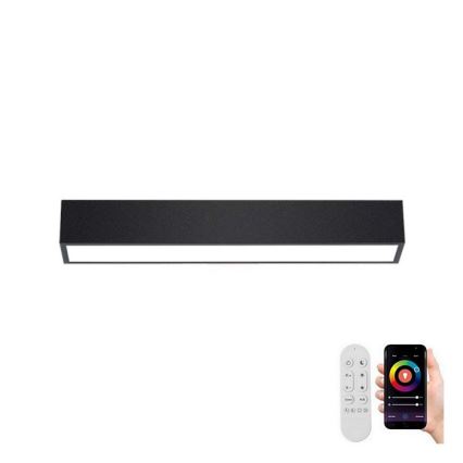 Immax NEO 07254L - LED Aptumšojama griestu lampa NEO LITE LUNGO LED/20W/230V 3000-6000K Wi-Fi Tuya melna + tālvadības pults