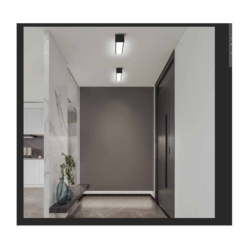 Immax NEO 07254L - LED Aptumšojama griestu lampa NEO LITE LUNGO LED/20W/230V 3000-6000K Wi-Fi Tuya melna + tālvadības pults