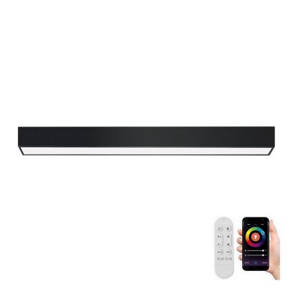 Immax NEO 07255L - LED Aptumšojama griestu lampa NEO LITE LUNGO LED/20W/230V 3000-6000K Wi-Fi Tuya melna + tālvadības pults