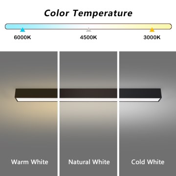 Immax NEO 07256L - LED Aptumšojama griestu lampa NEO LITE LUNGO LED/38W/230V 3000-6000K Wi-Fi Tuya melna + tālvadības pults
