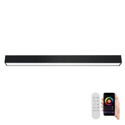 Immax NEO 07256L - LED Aptumšojama griestu lampa NEO LITE LUNGO LED/38W/230V 3000-6000K Wi-Fi Tuya melna + tālvadības pults