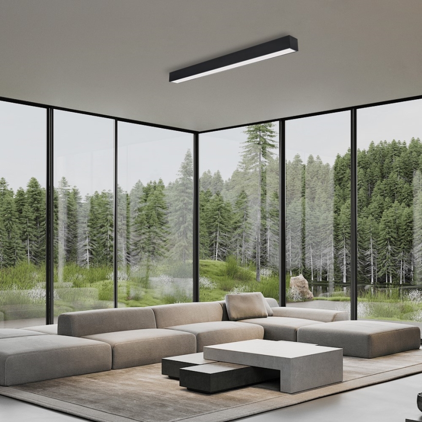 Immax NEO 07256L - LED Aptumšojama griestu lampa NEO LITE LUNGO LED/38W/230V 3000-6000K Wi-Fi Tuya melna + tālvadības pults