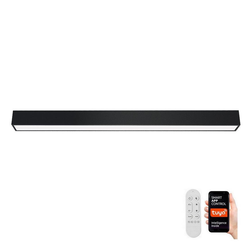 Immax NEO 07256L - LED Aptumšojama griestu lampa NEO LITE LUNGO LED/38W/230V 3000-6000K Wi-Fi Tuya melna + tālvadības pults