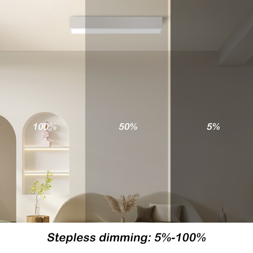 Immax NEO 07257L - LED Aptumšojama griestu lampa NEO LITE LUNGO LED/20W/230V 3000-6000K Wi-Fi Tuya balta + tālvadības pults