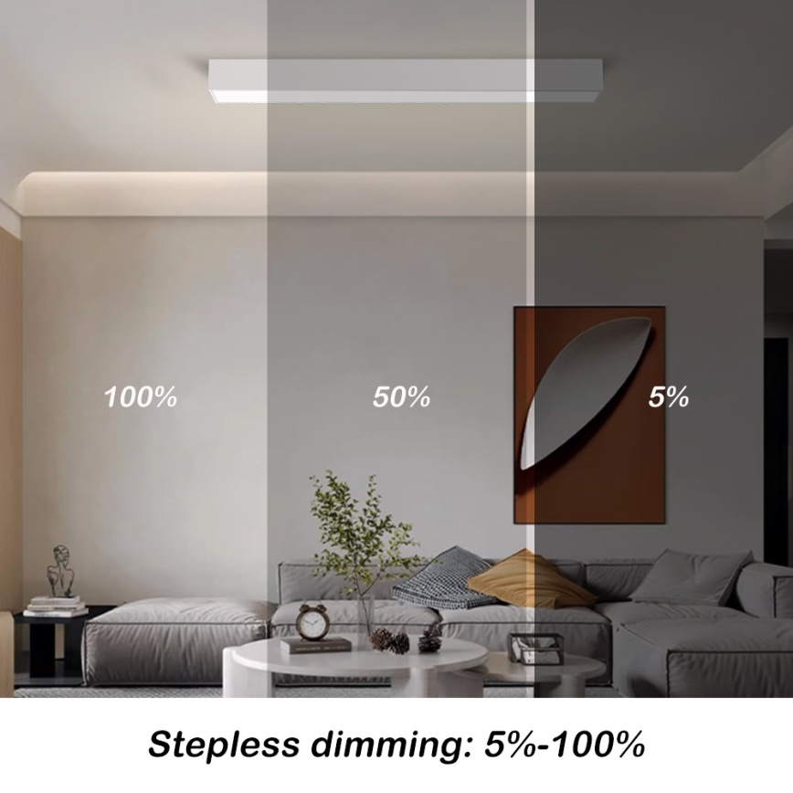 Immax NEO 07258L - LED Aptumšojama griestu lampa NEO LITE LUNGO LED/29W/230V 3000-6000K Wi-Fi Tuya balta + tālvadības pults