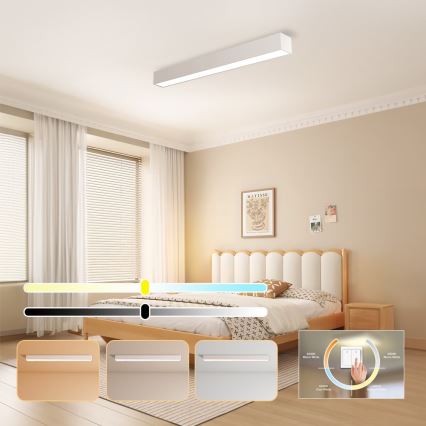 Immax NEO 07258L - LED Aptumšojama griestu lampa NEO LITE LUNGO LED/29W/230V 3000-6000K Wi-Fi Tuya balta + tālvadības pults