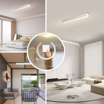 Immax NEO 07258L - LED Aptumšojama griestu lampa NEO LITE LUNGO LED/29W/230V 3000-6000K Wi-Fi Tuya balta + tālvadības pults