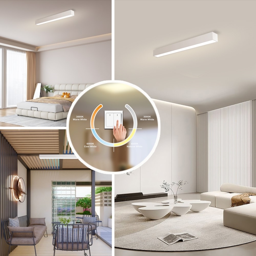 Immax NEO 07258L - LED Aptumšojama griestu lampa NEO LITE LUNGO LED/29W/230V 3000-6000K Wi-Fi Tuya balta + tālvadības pults