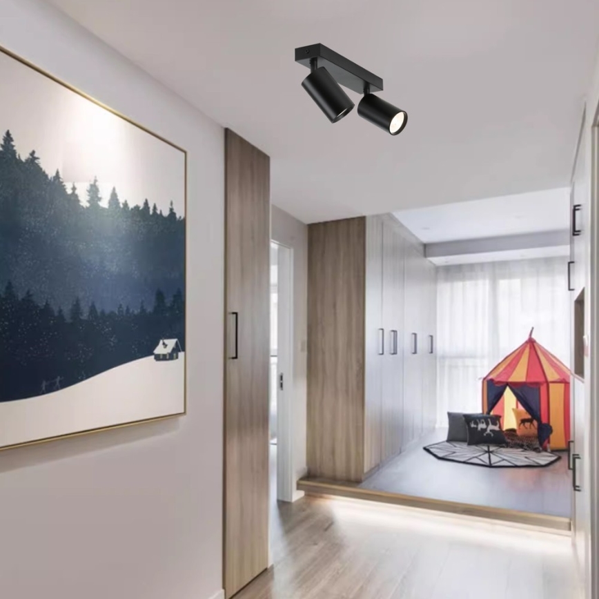 Immax NEO 07262W - LED RGB+CCT Aptumšojams starmetis NEO LITE PUNTO 2xGU10/6W/230V Wi-Fi Tuya