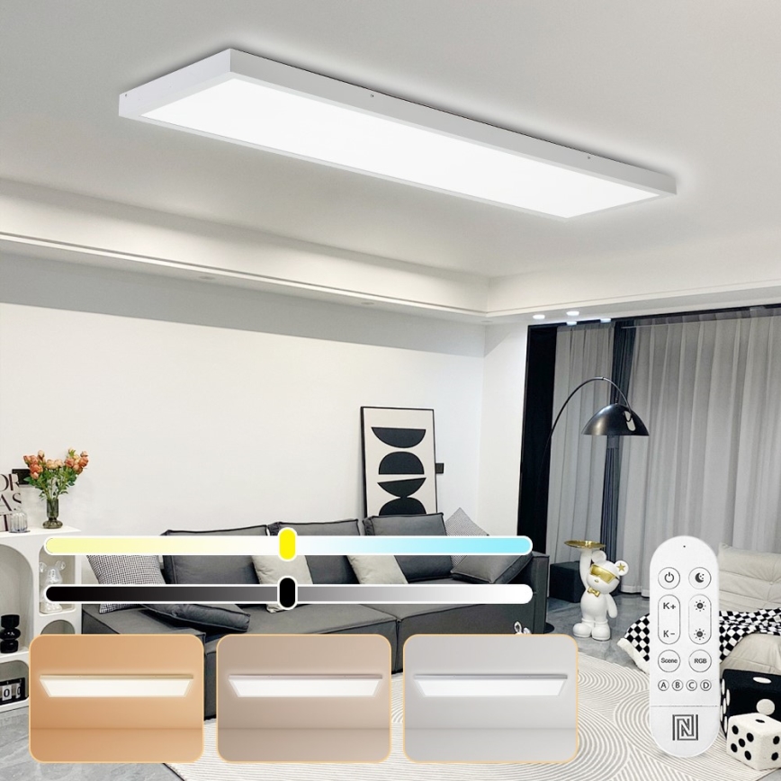 Immax NEO 07276L - LED Aptumšojama vannas istabas griestu lampa NEO LITE FRAME LED/50W/230V IP44 Wi-Fi Tuya + tālvadības pults balta