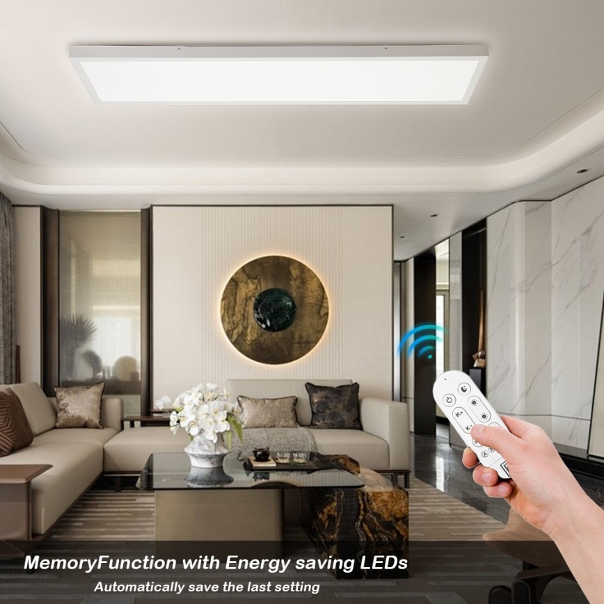 Immax NEO 07276L - LED Aptumšojama vannas istabas griestu lampa NEO LITE FRAME LED/50W/230V IP44 Wi-Fi Tuya + tālvadības pults balta