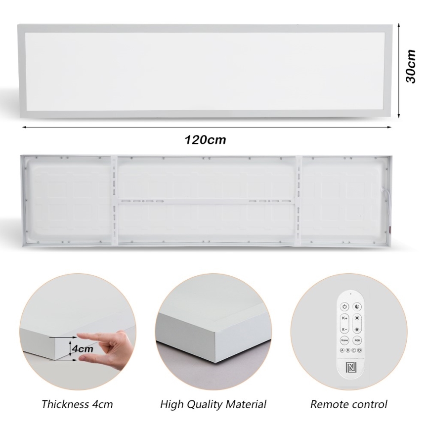 Immax NEO 07276L - LED Aptumšojama vannas istabas griestu lampa NEO LITE FRAME LED/50W/230V IP44 Wi-Fi Tuya + tālvadības pults balta