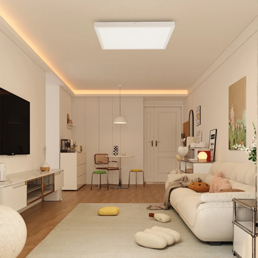 Immax NEO 07277L - LED Aptumšojama vannas istabas griestu lampa NEO LITE FRAME LED/50W/230V IP44 Wi-Fi Tuya +remote vadība balta