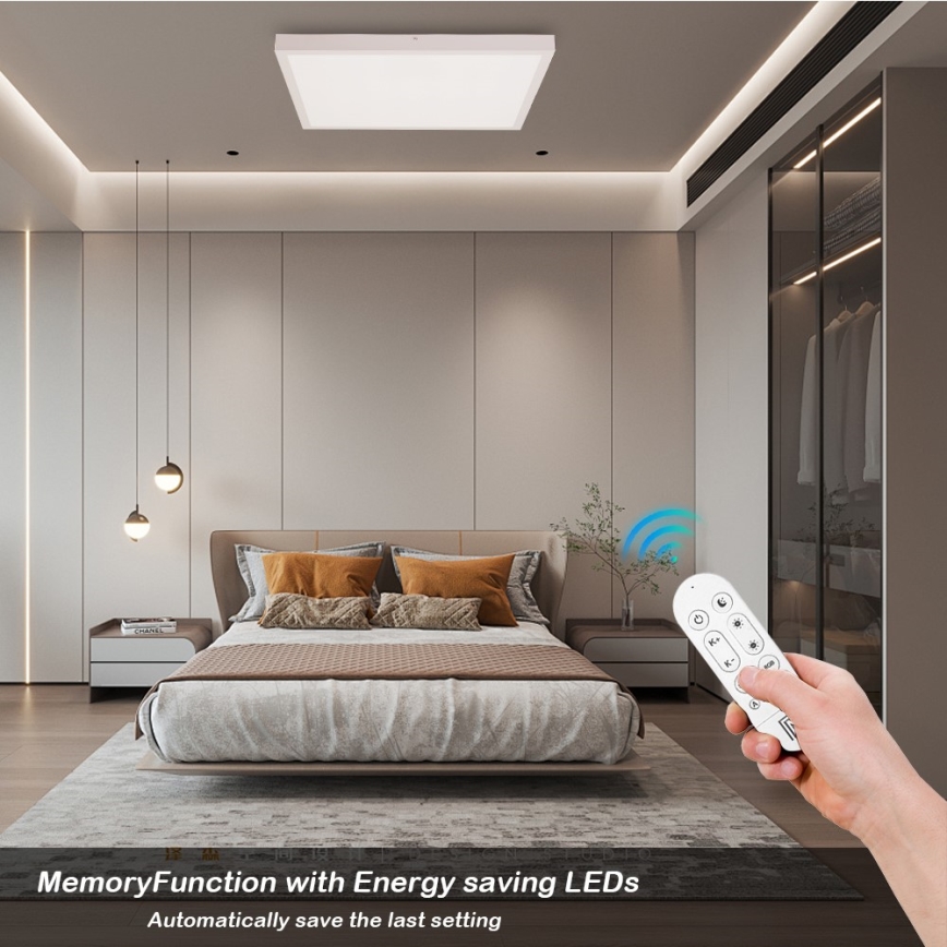 Immax NEO 07277L - LED Aptumšojama vannas istabas griestu lampa NEO LITE FRAME LED/50W/230V IP44 Wi-Fi Tuya +remote vadība balta
