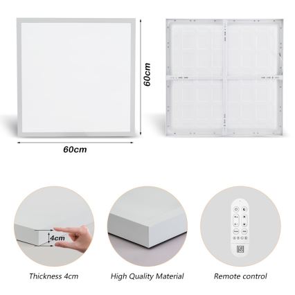 Immax NEO 07277L - LED Aptumšojama vannas istabas griestu lampa NEO LITE FRAME LED/50W/230V IP44 Wi-Fi Tuya +remote vadība balta